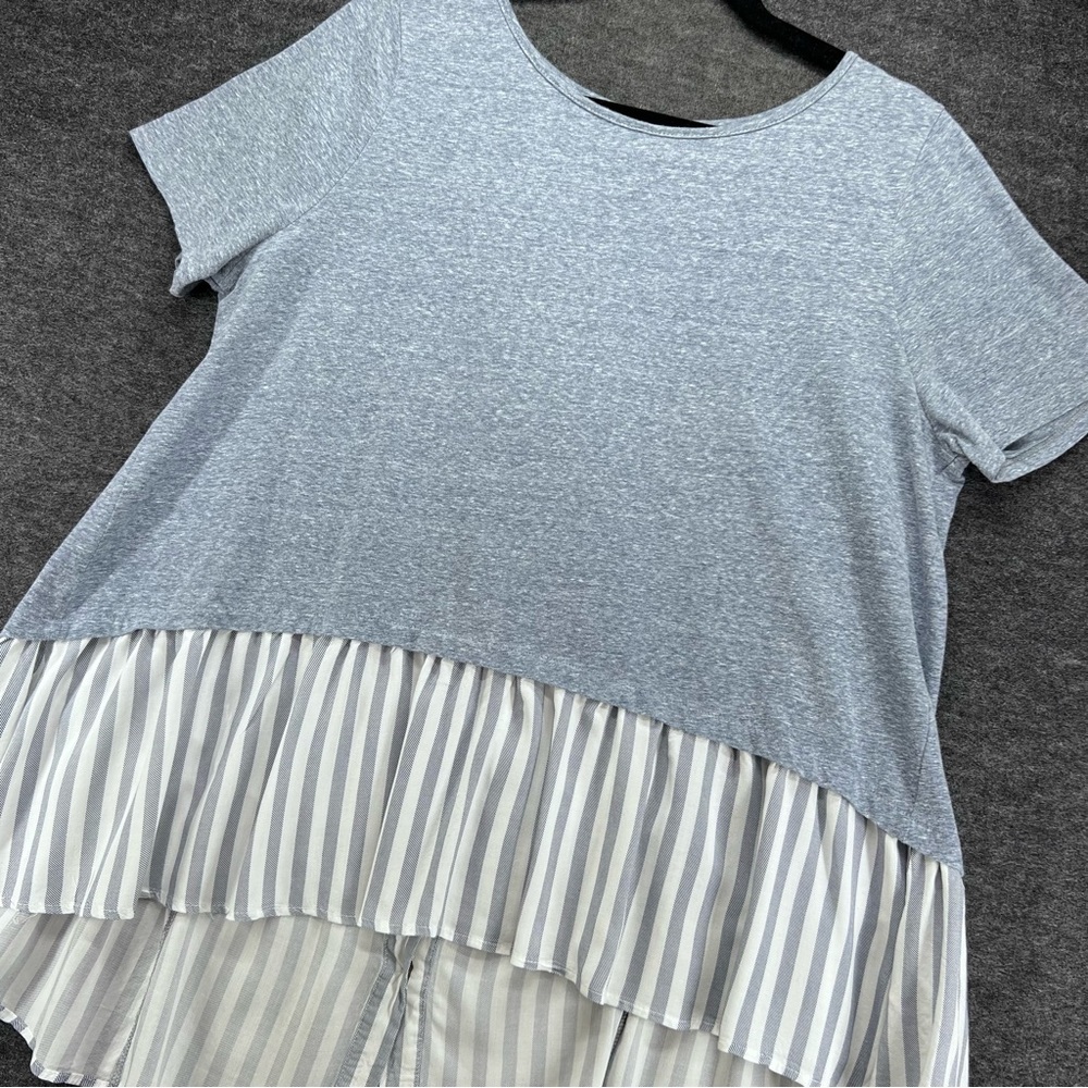 Umgee + Pull On Blouse Ruffle Hem